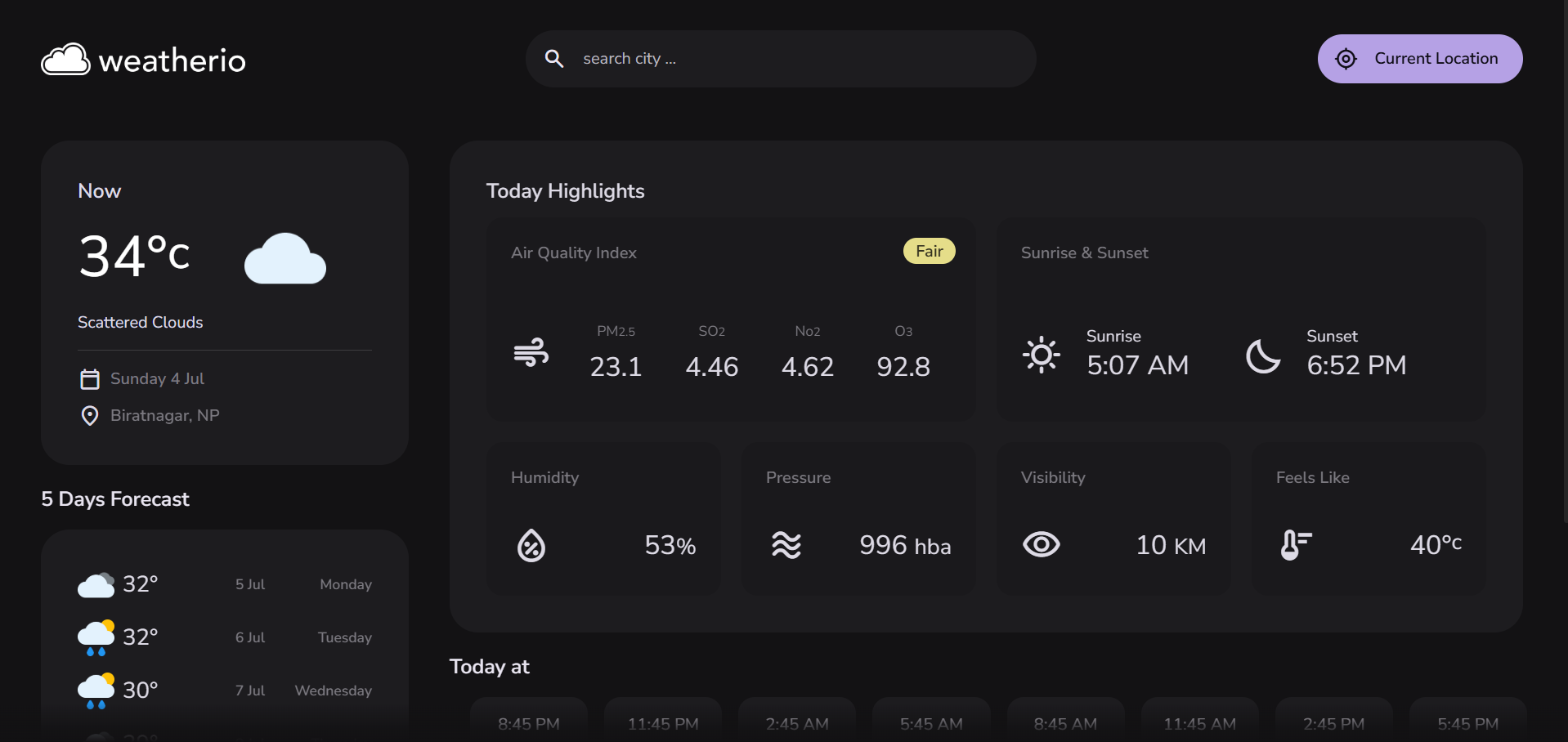Weather Castio