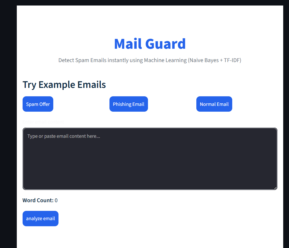 Email Classifier preview